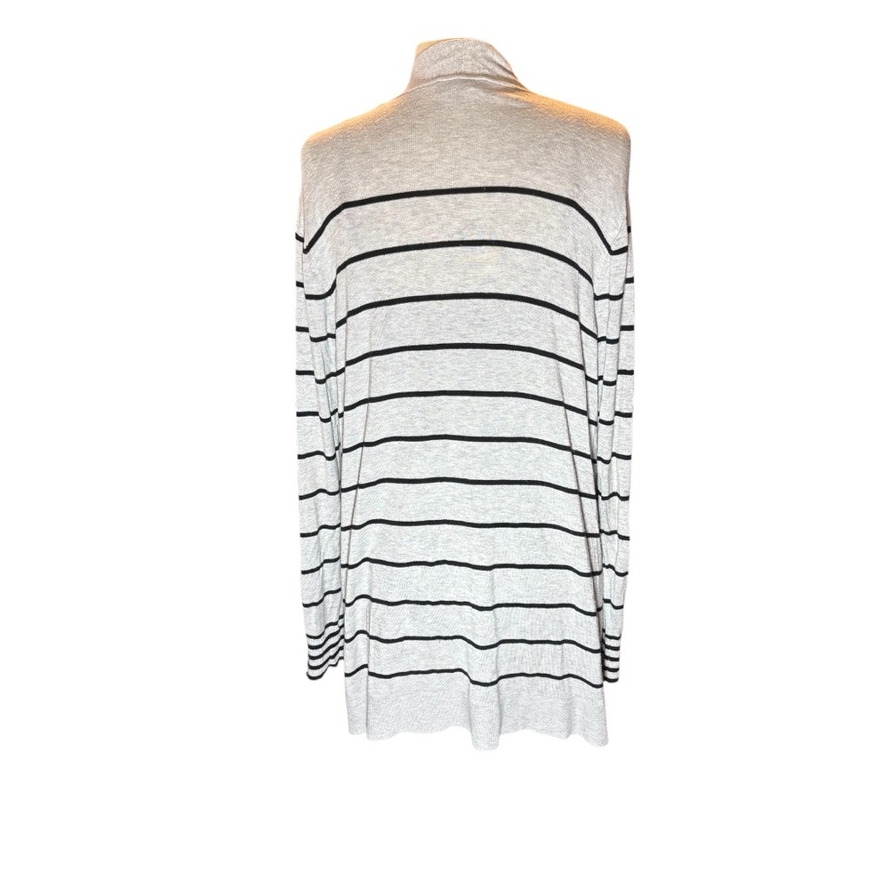 Express Light Gray Cardigan with Black Stripes Size XL - Picture 2 of 6